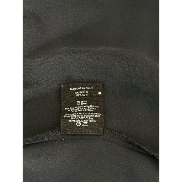 Theory Navy B Dorotea Ranmire Women Draped Tie Midi Silk Dress 3/4 sleeve Sz 2 - Picture 5 of 6